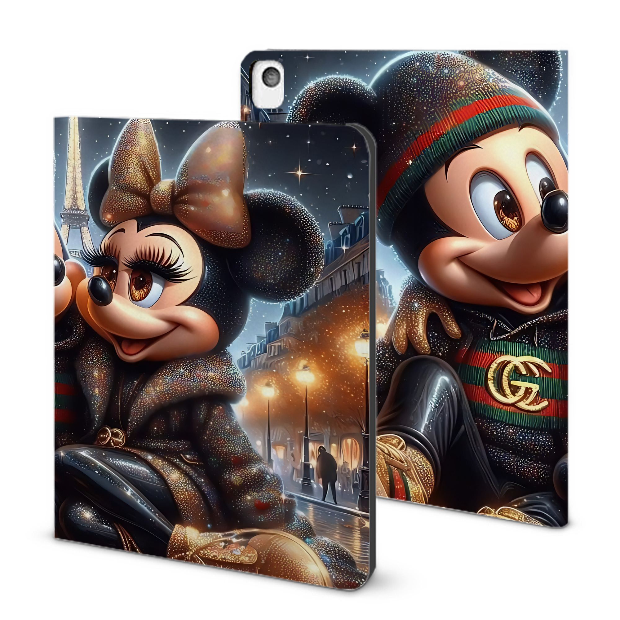 （画像用） ミッキーマウス Mickey Mouse IPadケース ペンホルダー付き ブックスタイルデザイン